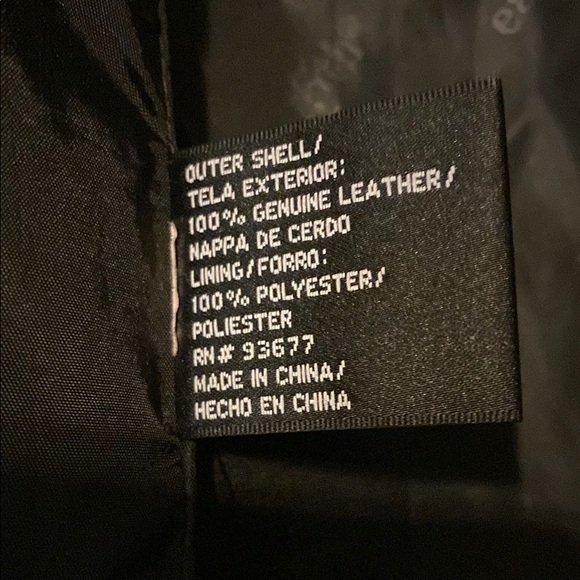 Easy 5th Size Large Women's Black Leather Jacket genuine leather. Excellent co - Picture 3 of 8